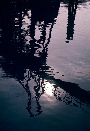 Dock Silhoutte Reflection - Ogunquit, Maine, USA