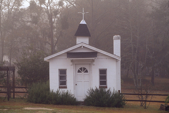 Tiny Church with Chimney - Beaufort, South Carolina, USA
