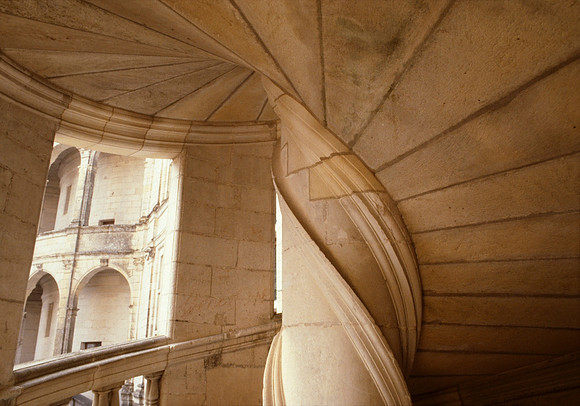 Stone Spiral Stairwell - Chambord, France ●
