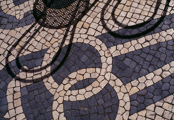 Chair Shadows on Paving Stones - Lisbon, Portugal ●