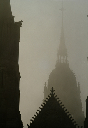 Cathedral in the Fog - Bayeux, France ●